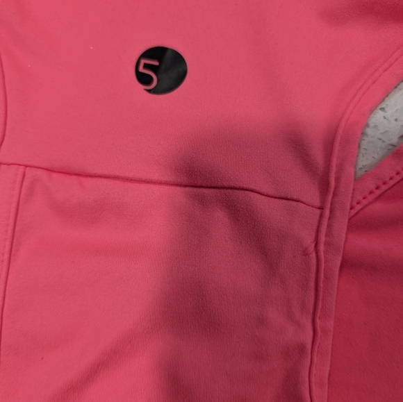 FIVE Dancewear Extra Large Gymnastics Dance Leotard NEON Hot Pink 80's Tie Top - Picture 2 of 4